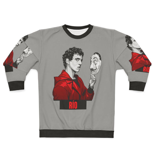Money Heist Rio Sweatshirt 3 featuring characters from the Netflix series