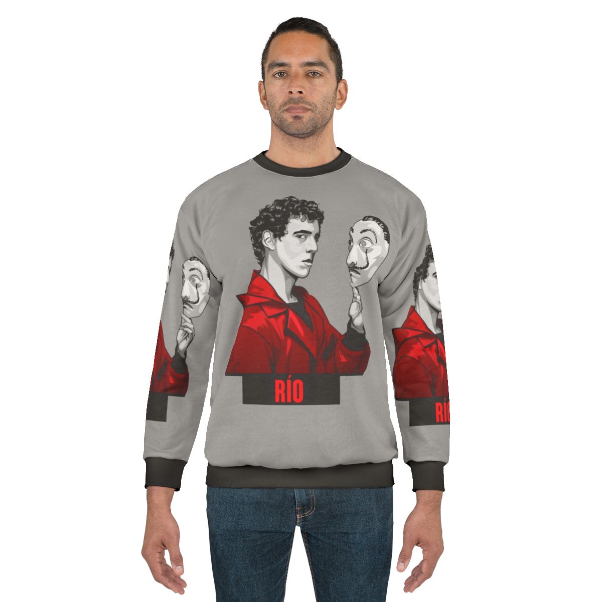 Money Heist Rio Sweatshirt 3 featuring characters from the Netflix series