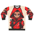Money Heist Netflix Sweatshirt with Anime-Style Pop Art Design