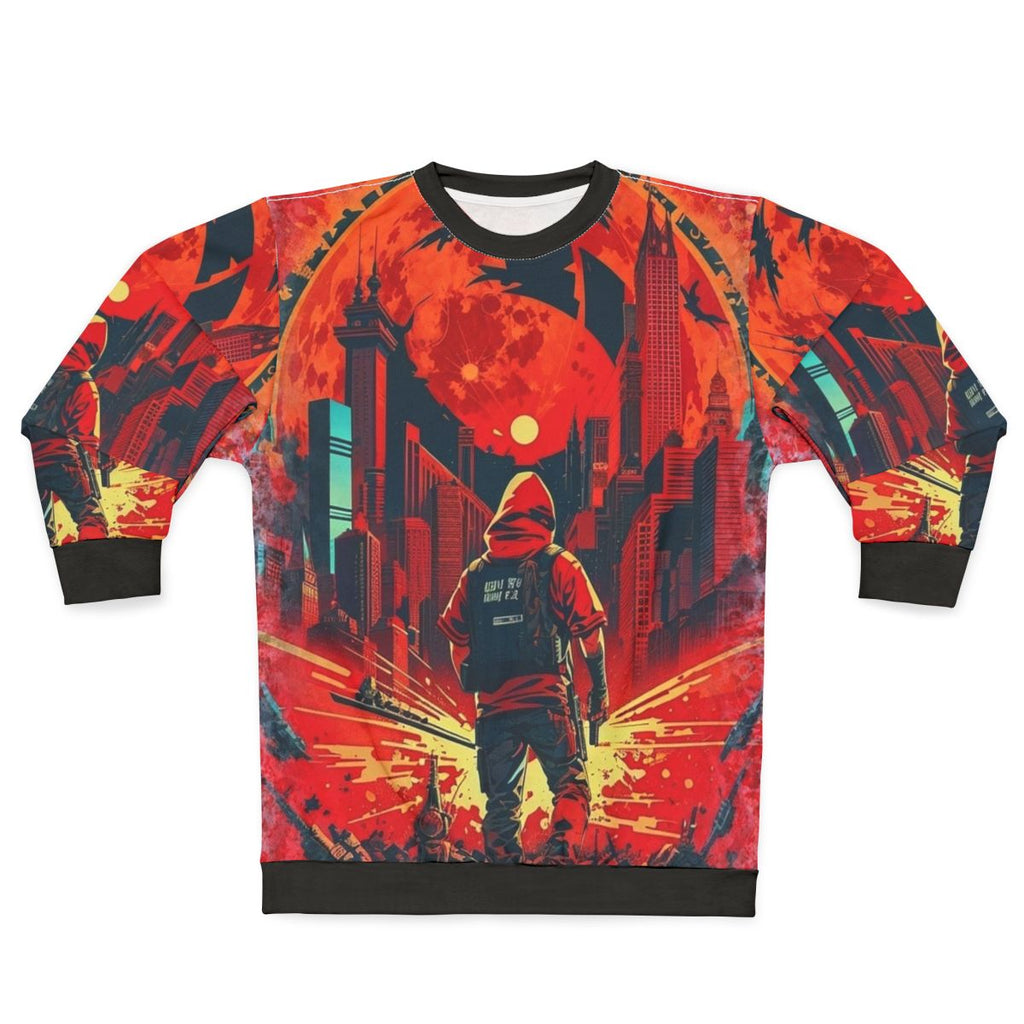Money Heist Sweatshirt featuring characters and logo from the popular Netflix series