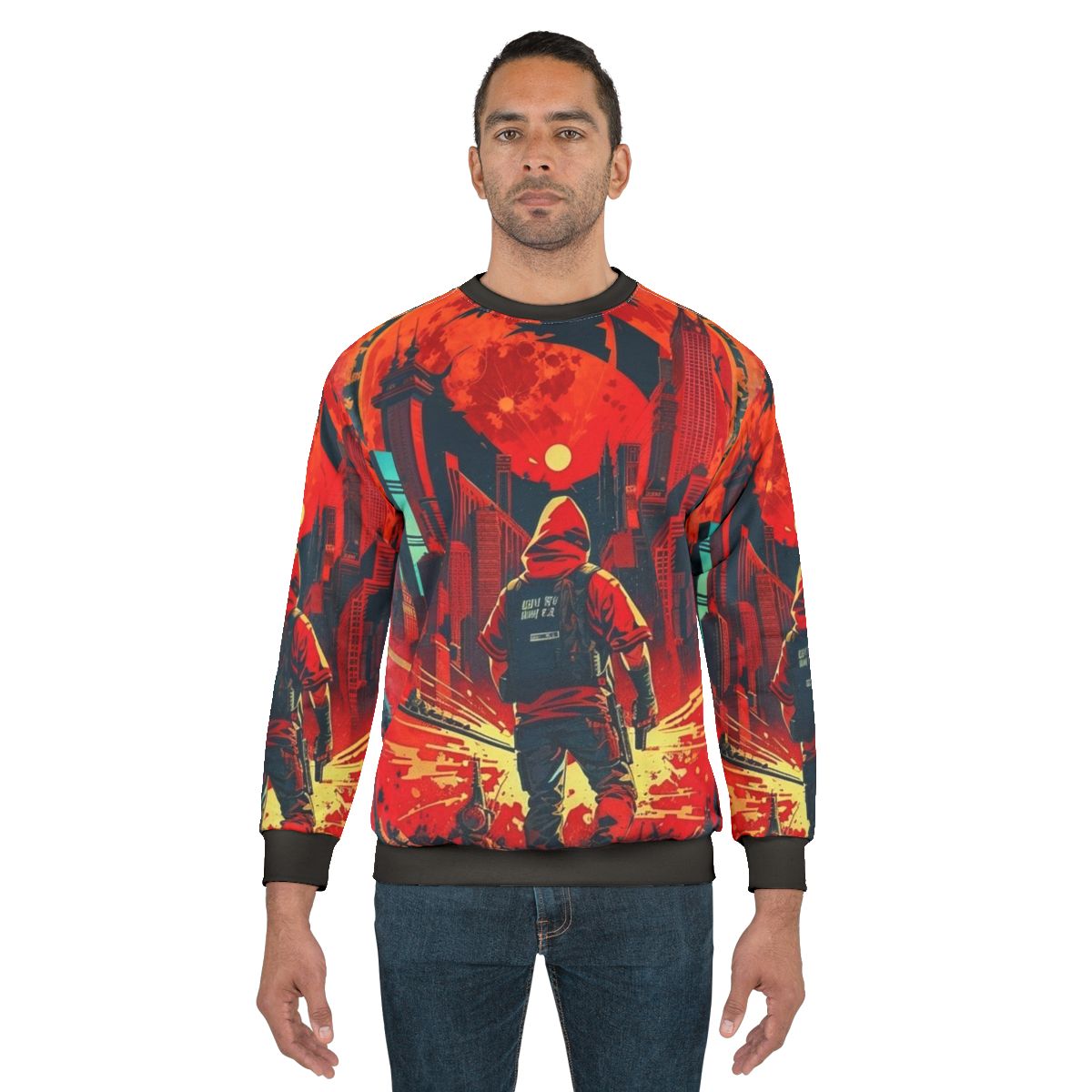 Money Heist Sweatshirt featuring characters and logo from the popular Netflix series