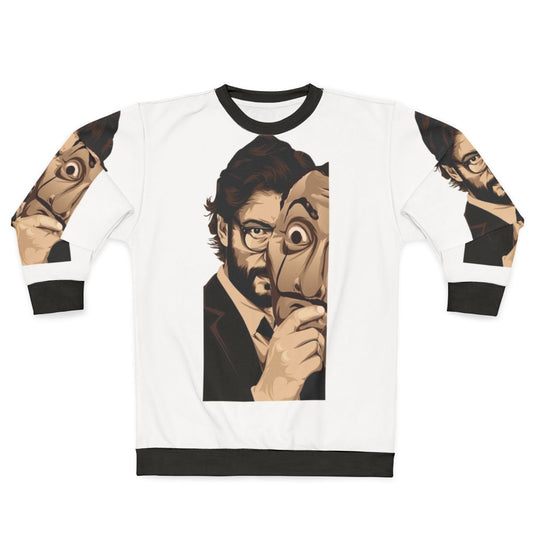 Money Heist Sweatshirt with the Professor and Dali Mask Design