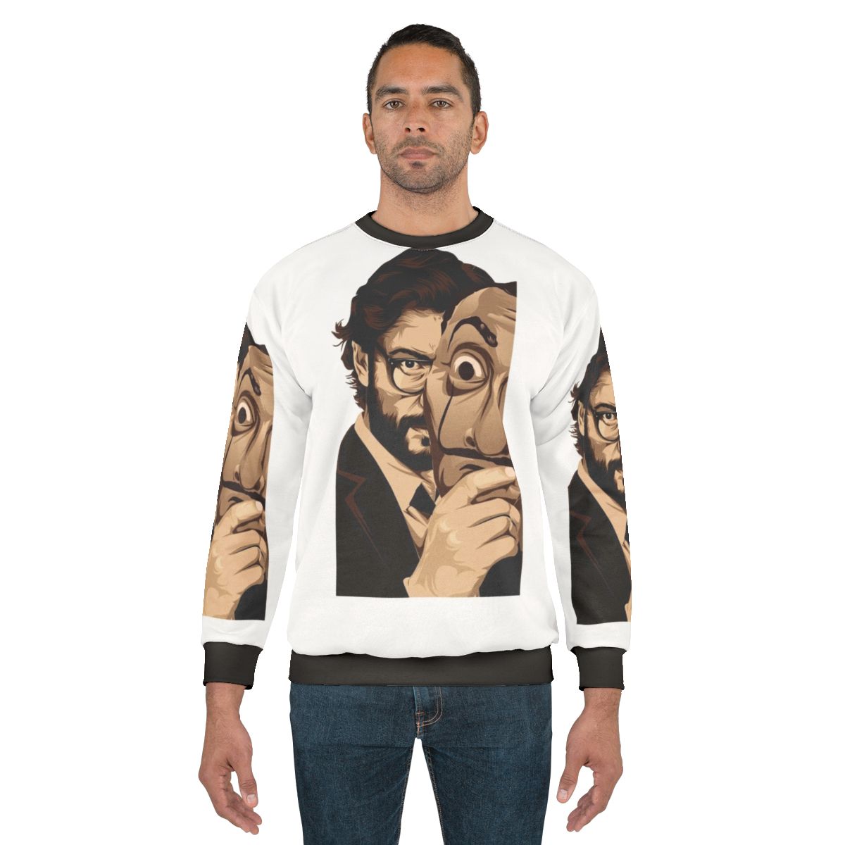 Money Heist Sweatshirt with the Professor and Dali Mask Design
