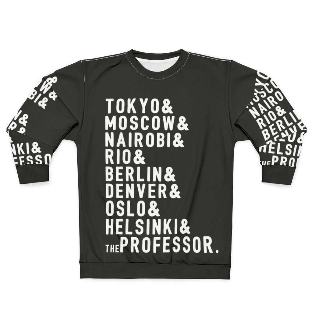 Money Heist Sweatshirt featuring characters from the popular TV series