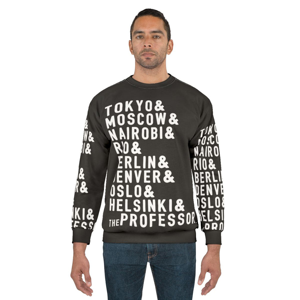 Money Heist Sweatshirt featuring characters from the popular TV series