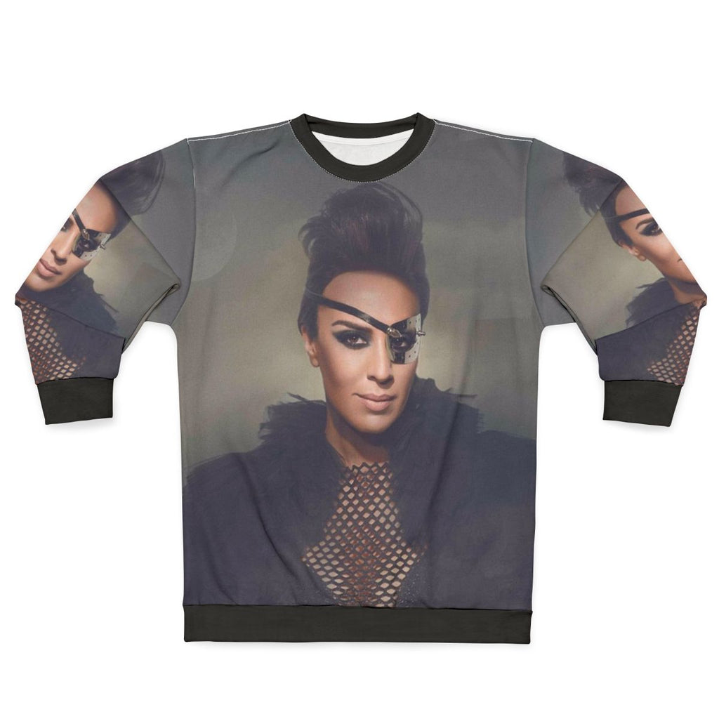Monica Naranjo Orange Sweatshirt with Music Icon Design