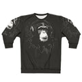 Black sweatshirt with urban graffiti and nature inspired design