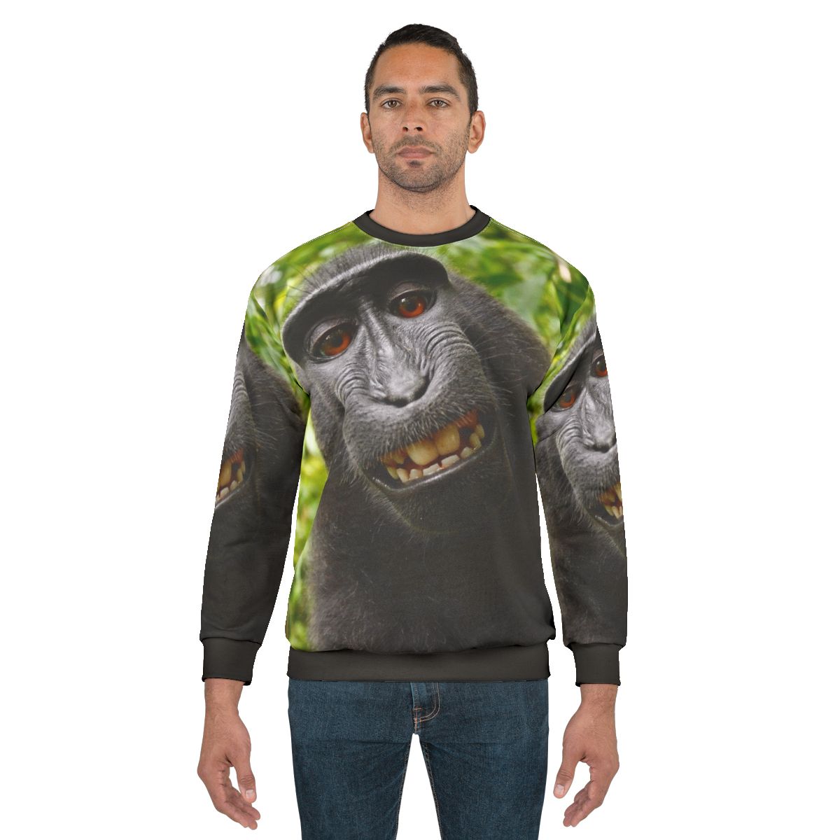 Monkey Business Casual Sweatshirt with a chimpanzee design