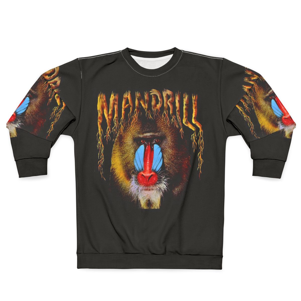 Funky retro 70s style monkey print sweatshirt