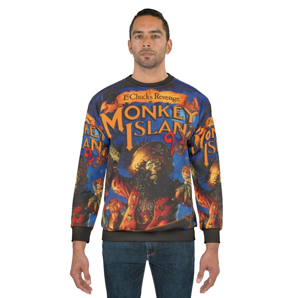 Monkey Island 2 LeChuck's Revenge Sweatshirt with Three Headed Monkey
