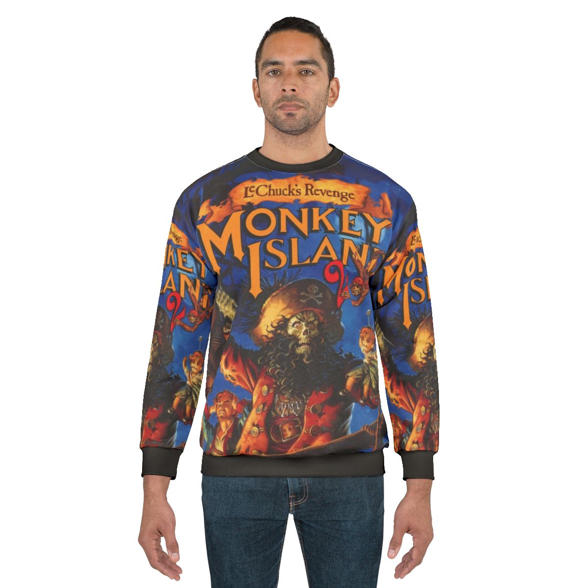 Monkey Island 2 LeChuck's Revenge Sweatshirt with Three Headed Monkey