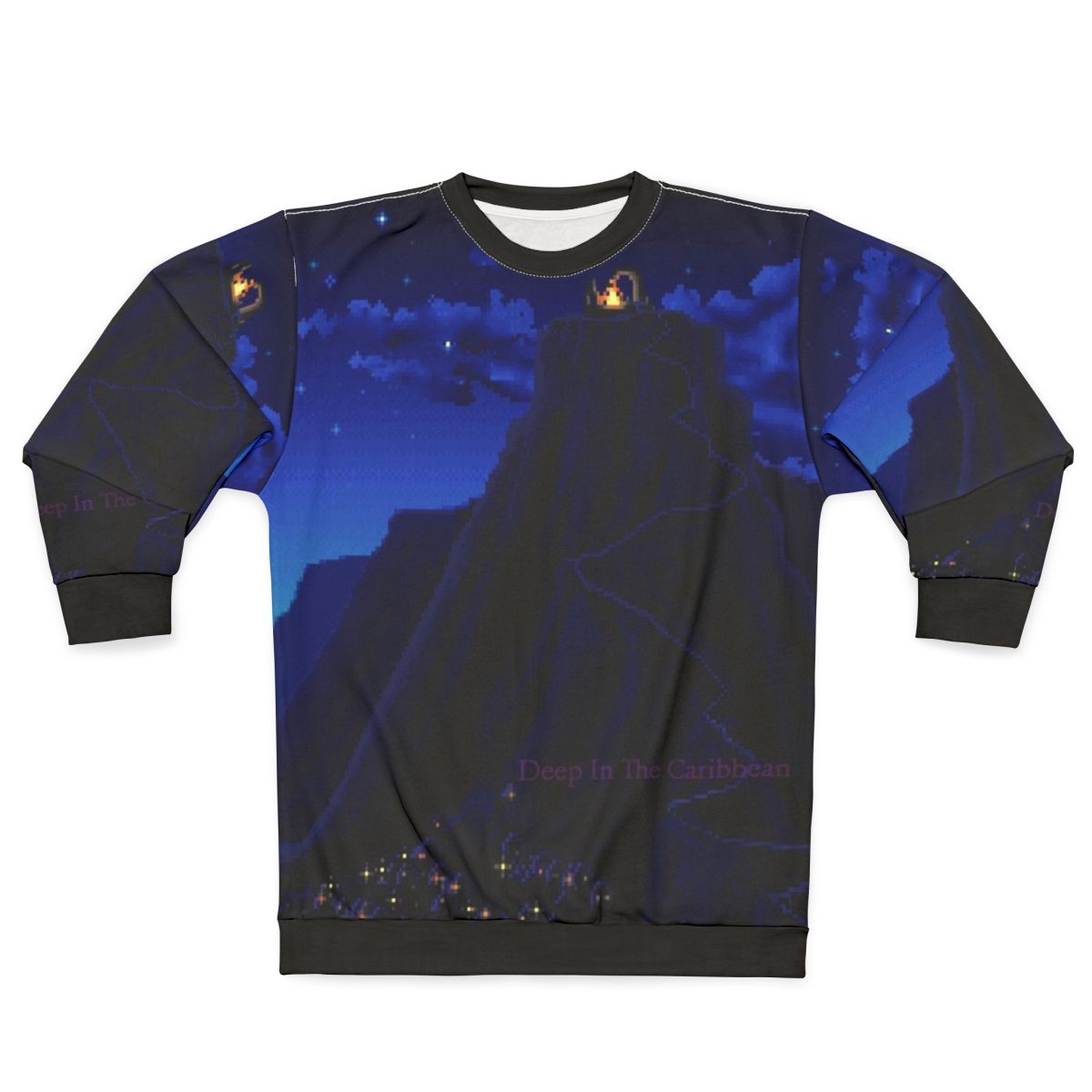 Monkey Island Caribbean Sweatshirt with tropical gaming graphics