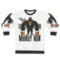 Monkey man graphic on a cozy ska inspired sweatshirt
