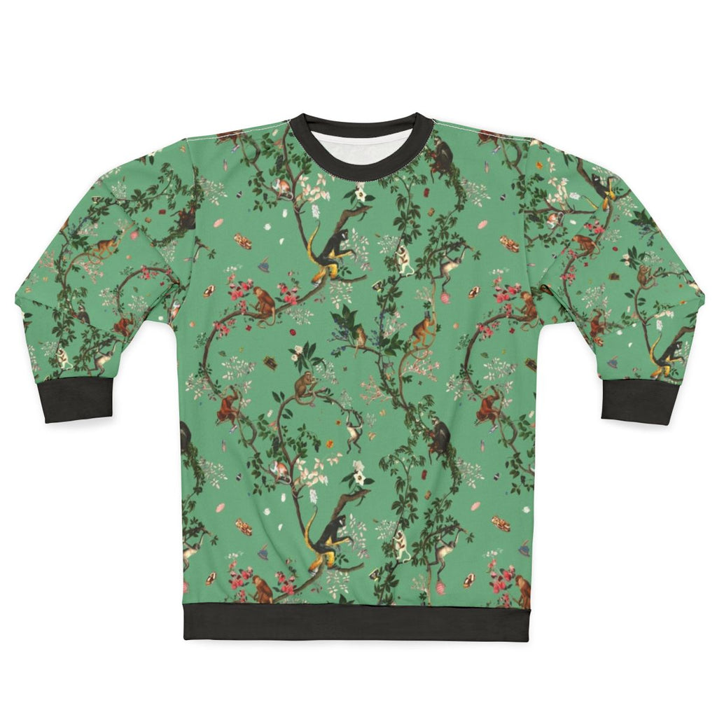 Monkey World Green Floral Sweatshirt