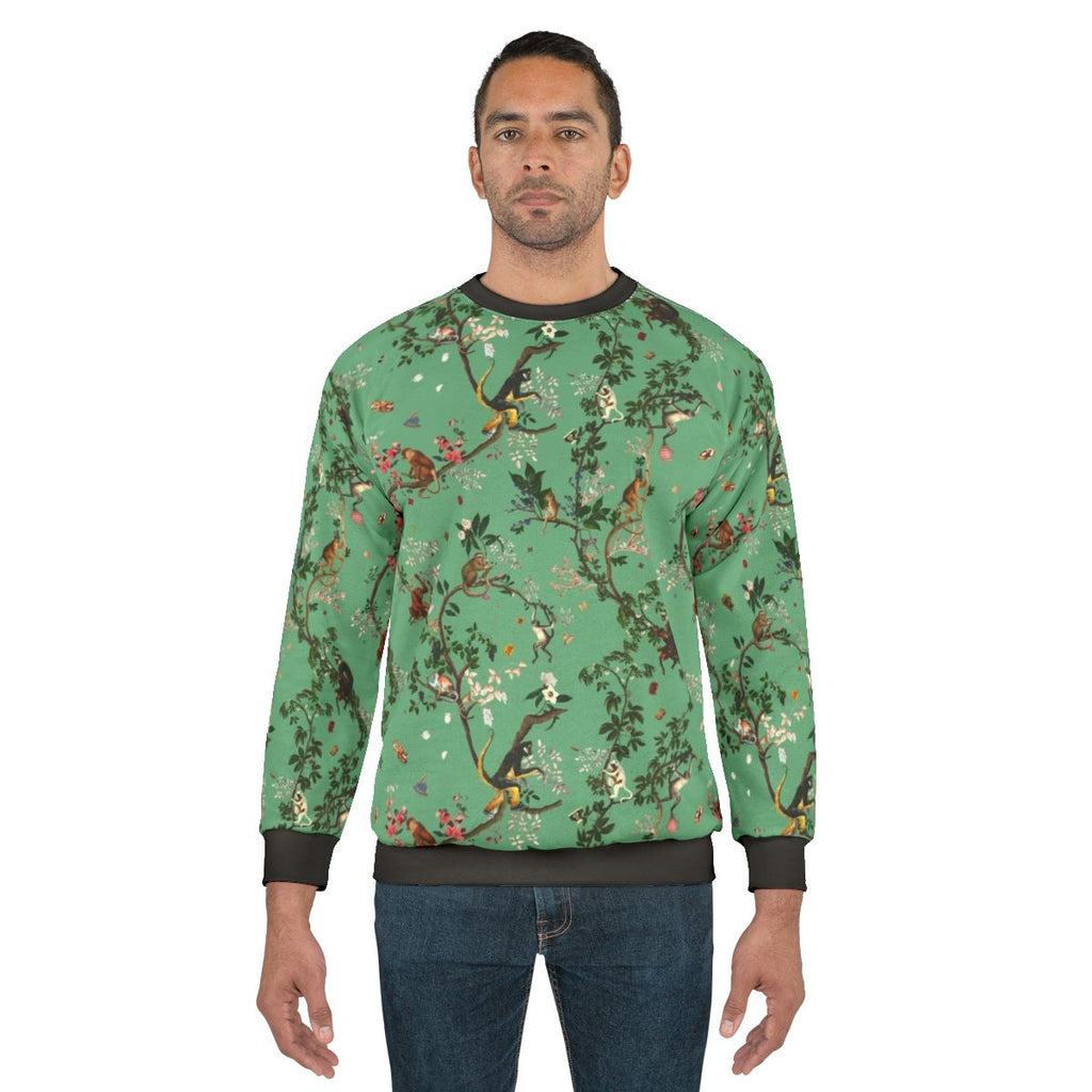 Monkey World Green Floral Sweatshirt