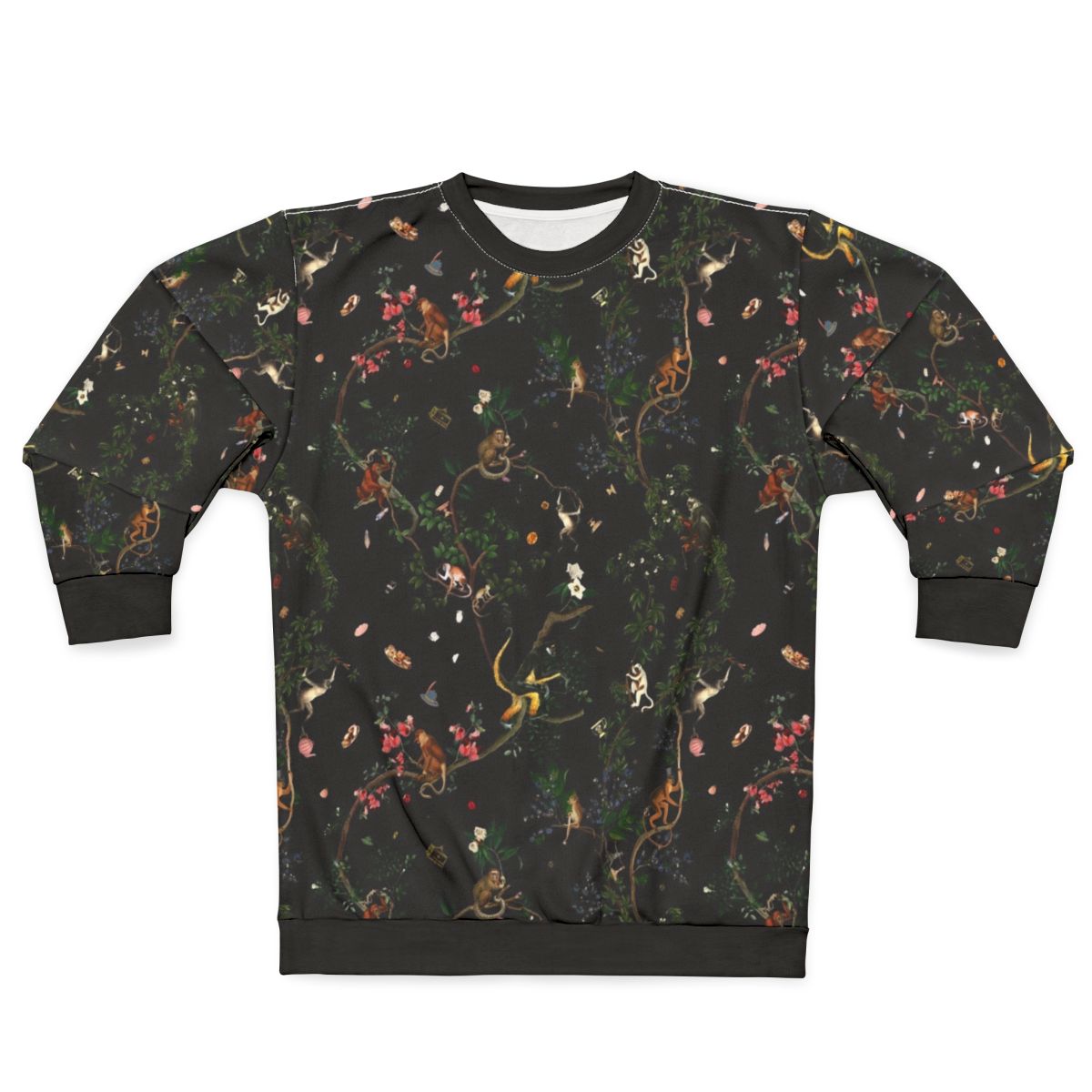 Vintage monkey botanical print sweatshirt