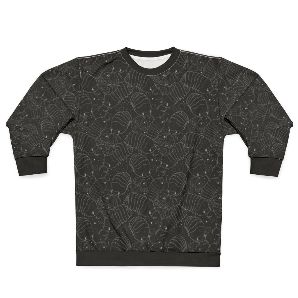 Monochrome Isopods 2 Sweatshirt with Minimalistic Linework Design