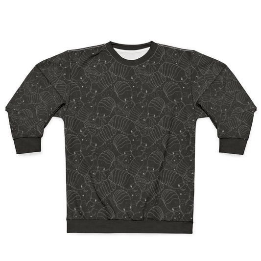 Monochrome Isopods 2 Sweatshirt with Minimalistic Linework Design