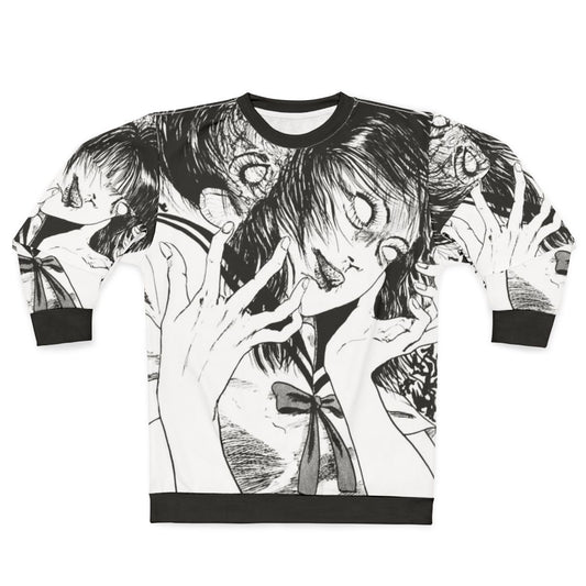 Monochrome possession horror manga anime graphic sweatshirt