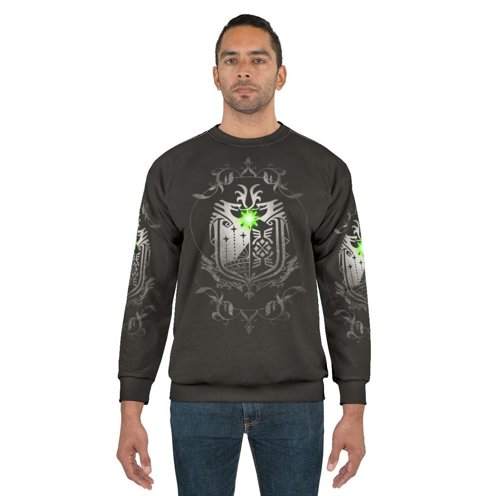 Monster Hunter World Sweatshirt featuring the game's iconic emblem