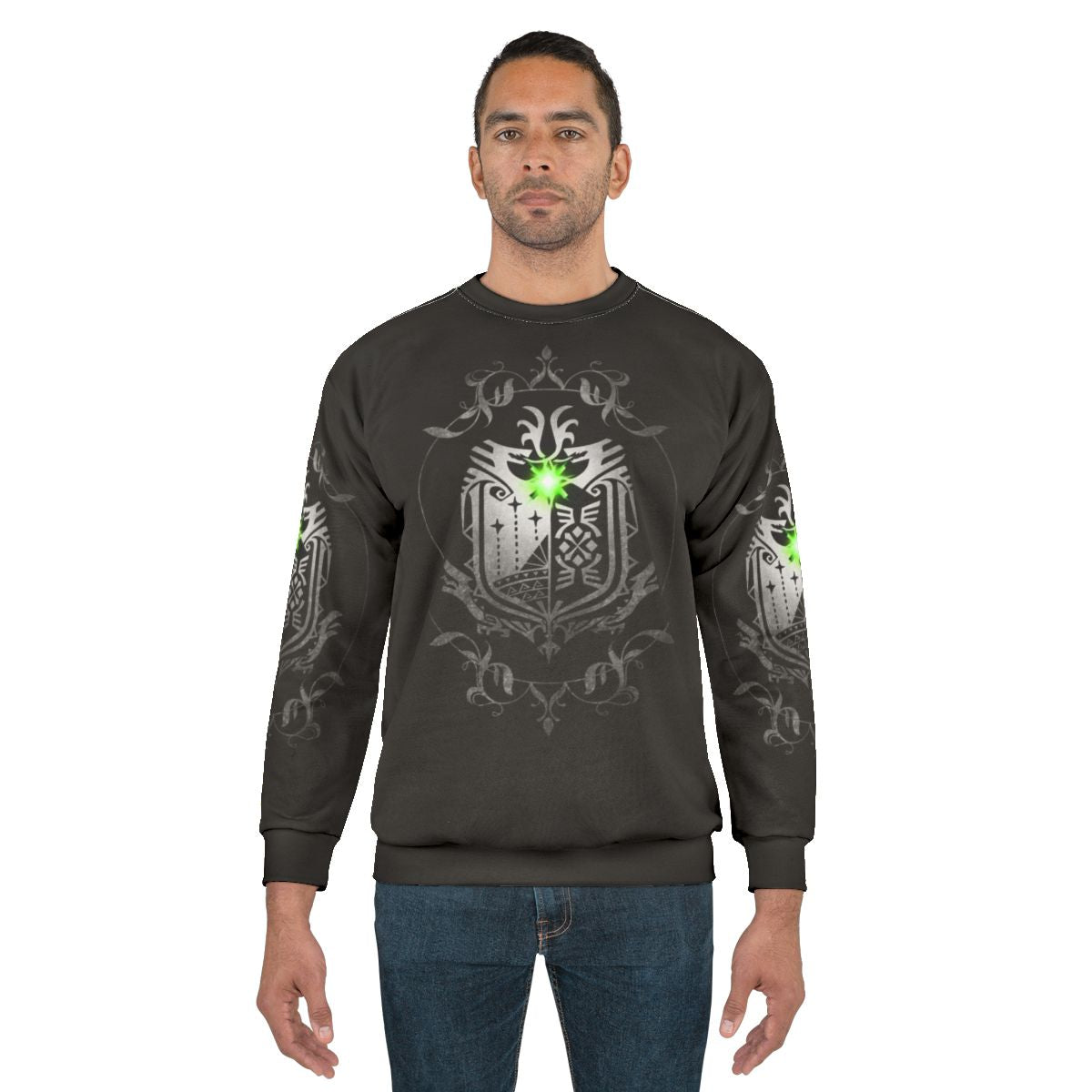 Monster Hunter World Sweatshirt featuring the game's iconic emblem