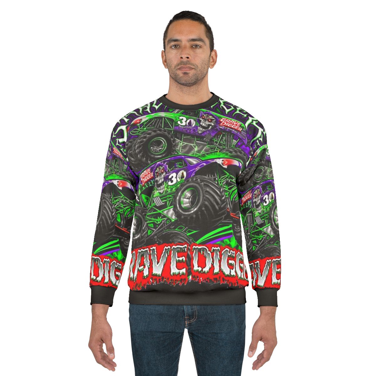 Monster Jam Grave Digger Monster Sweatshirt