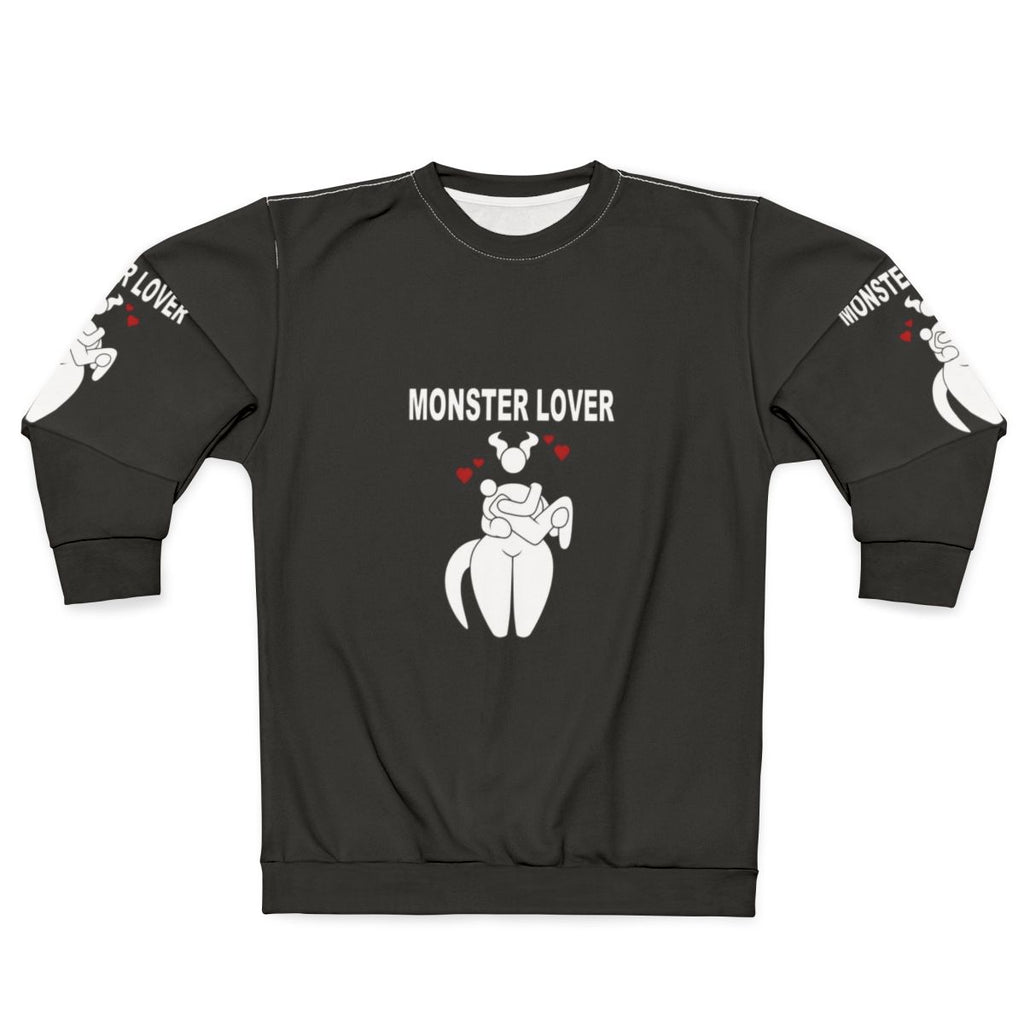 Monster Lover Black and White Graphic Sweatshirt