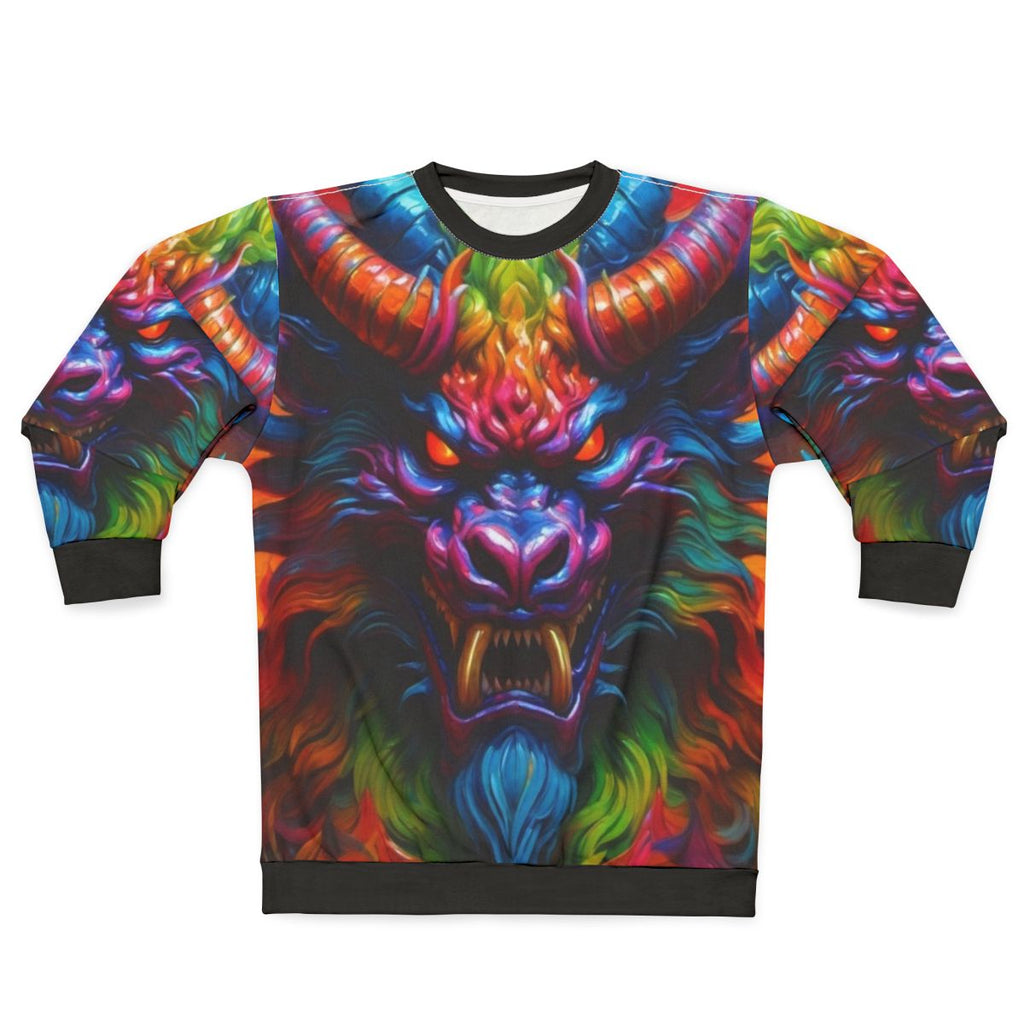 Monster Sweatshirt with Spooky Creature Design
