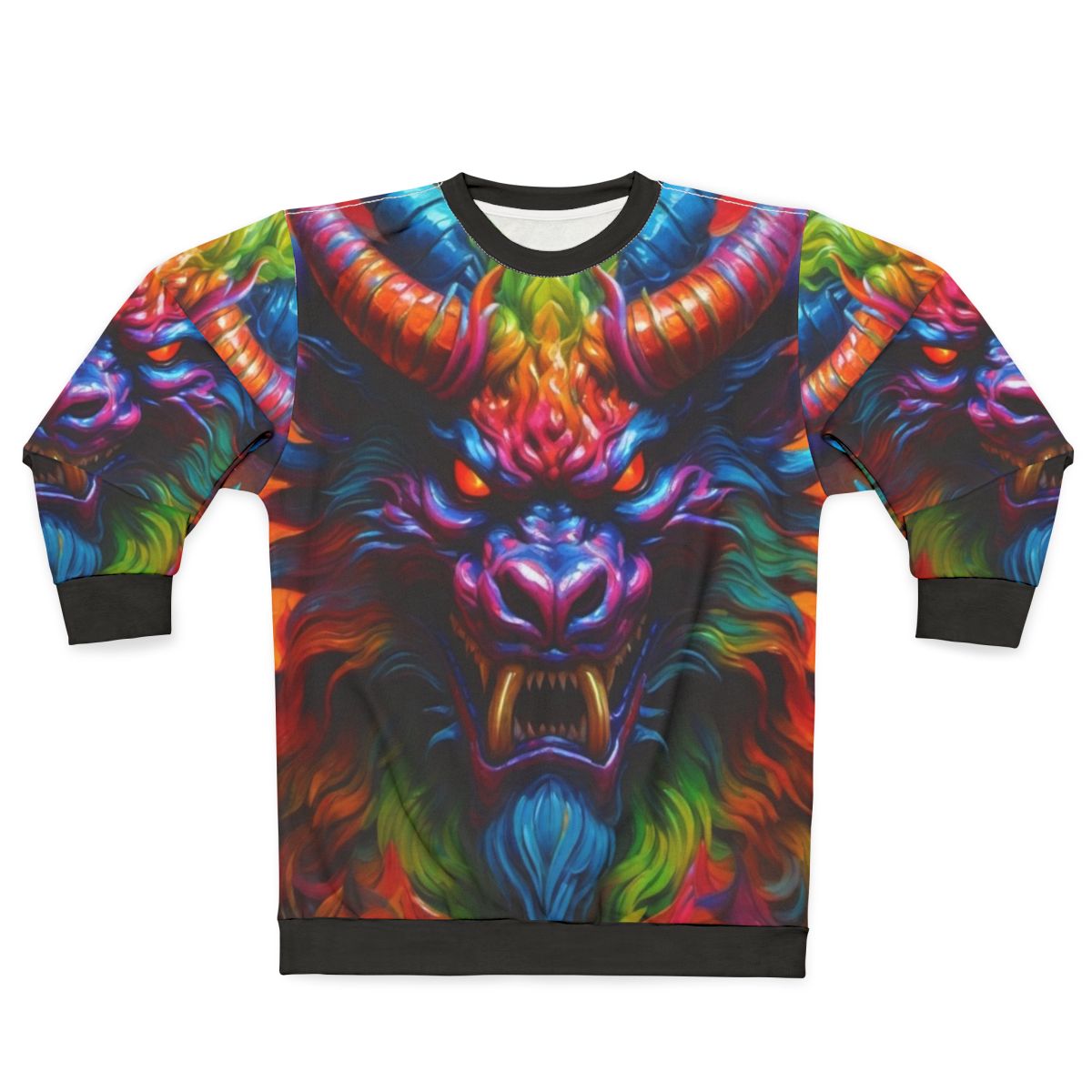 Monster Sweatshirt with Spooky Creature Design
