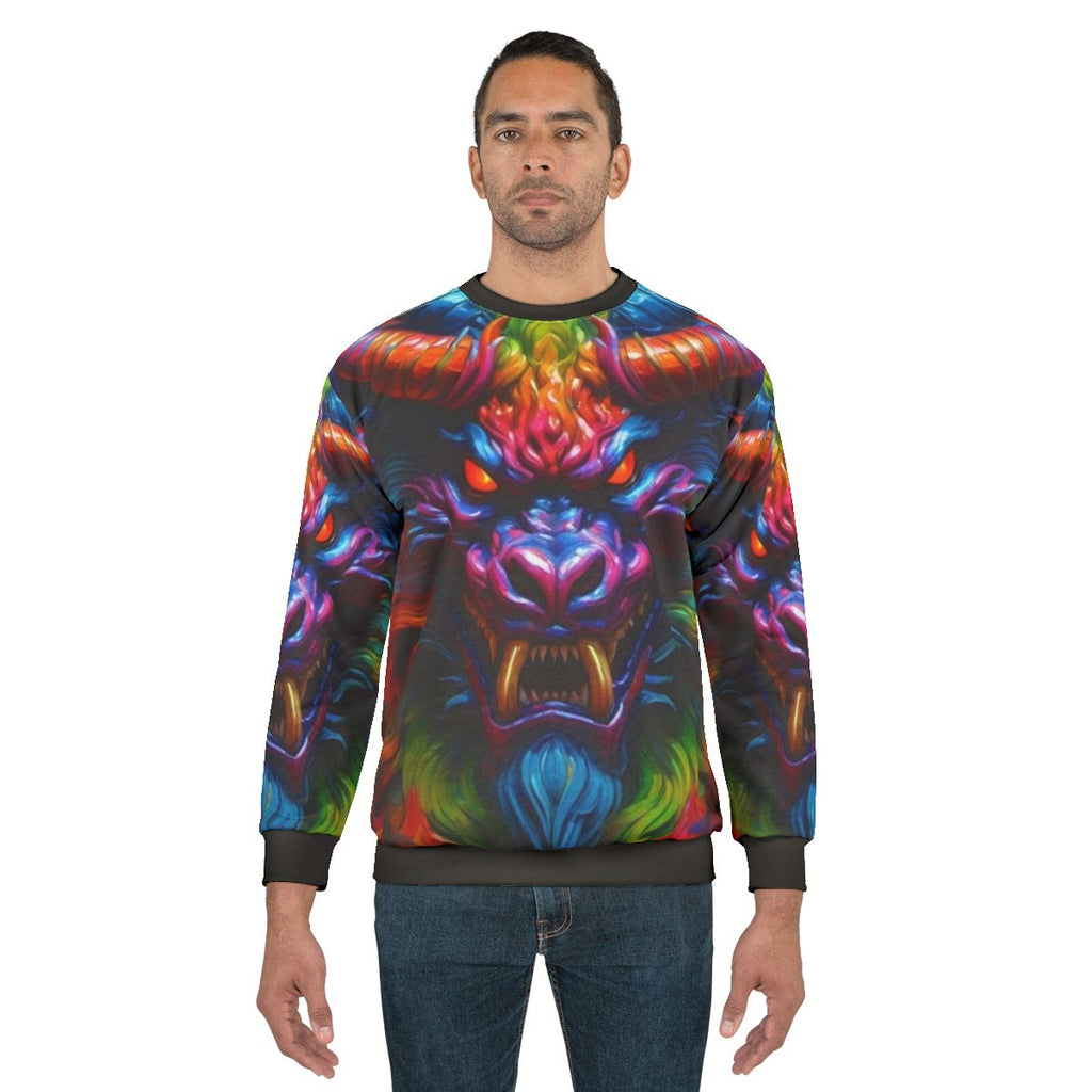 Monster Sweatshirt with Spooky Creature Design