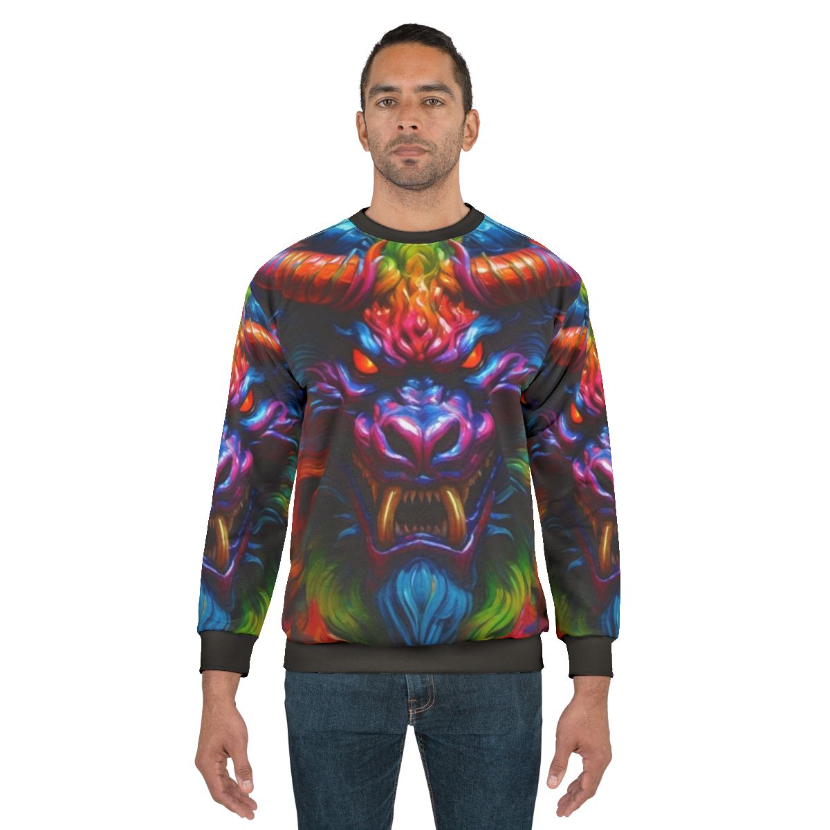 Monster Sweatshirt with Spooky Creature Design