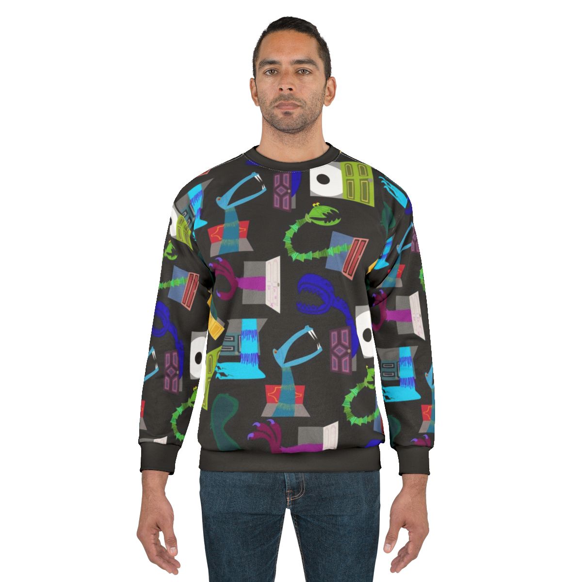 Disney Monsters In Closets Sweatshirt featuring Sully, Mike, and Boo from Monsters Inc.
