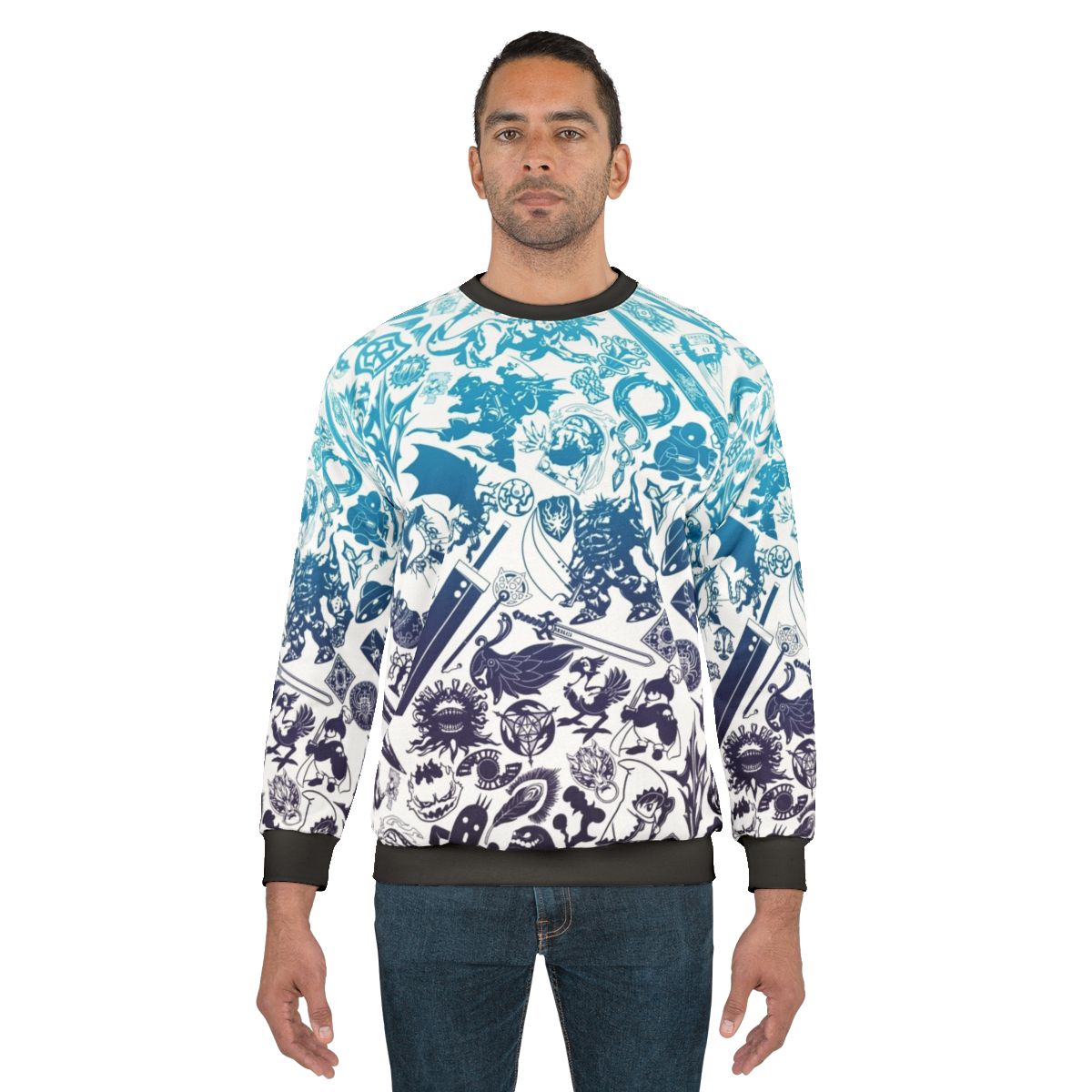 Moogle Verse Final Fantasy Blue Sweatshirt