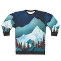 Ethereal moon bay sweatshirt with abstract landscape design