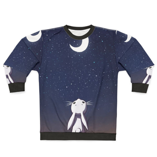 Moon bunny sweatshirt with a whimsical fantasy rabbit design