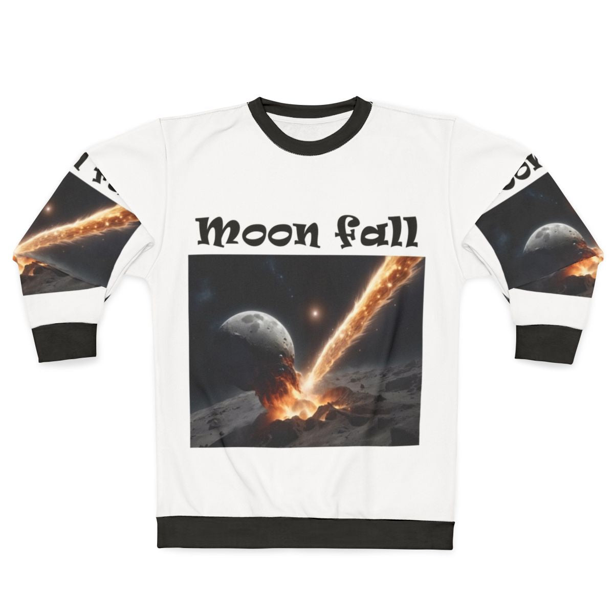 Cosmic Moonfall Sweatshirt featuring a captivating galaxy design