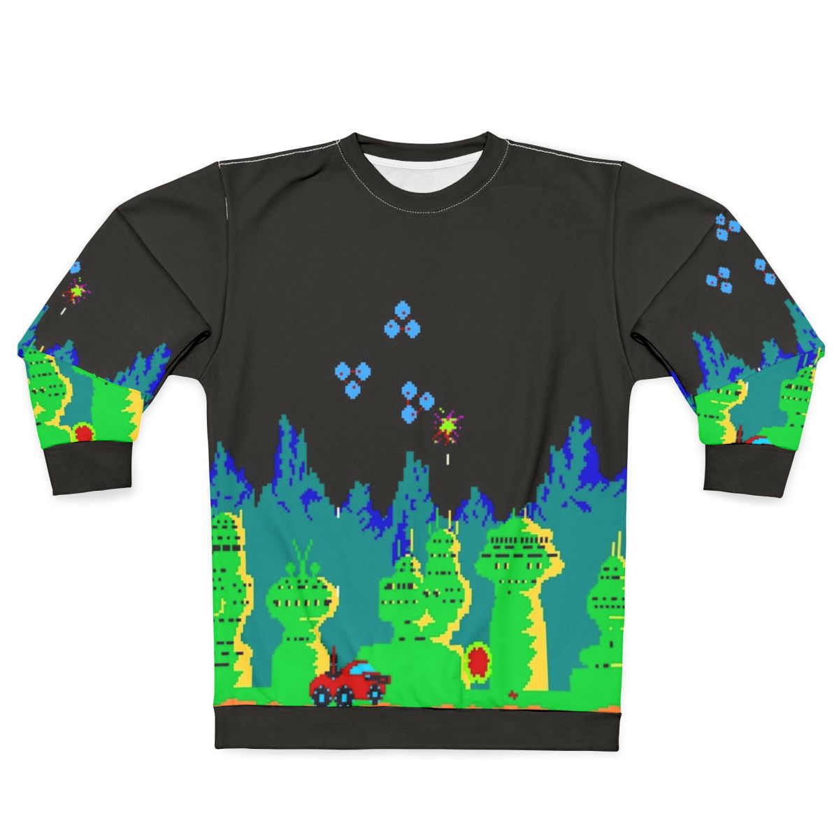 Moon Patrol 8-Bit Pixel Art Sweatshirt