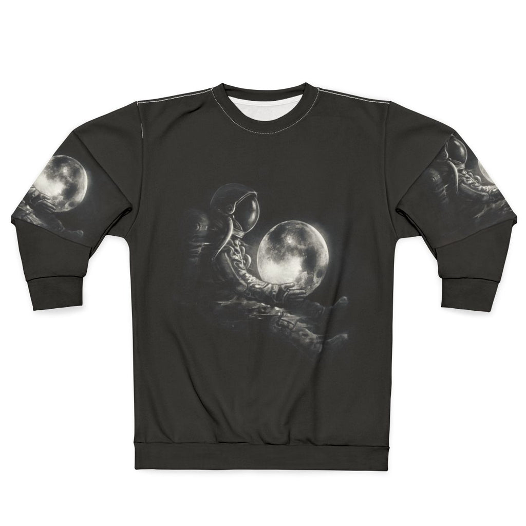 Cosmic moon play sweatshirt with astronaut design