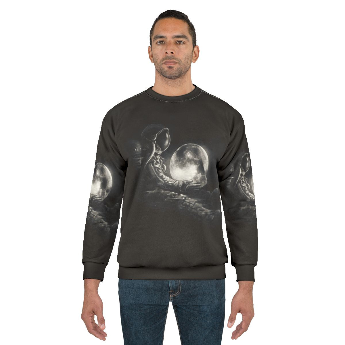 Cosmic moon play sweatshirt with astronaut design