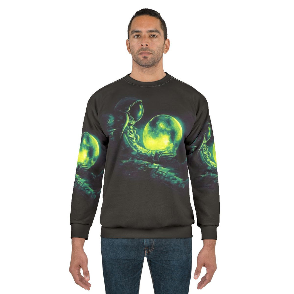 Cosmic moon play sweatshirt with space and galaxy design
