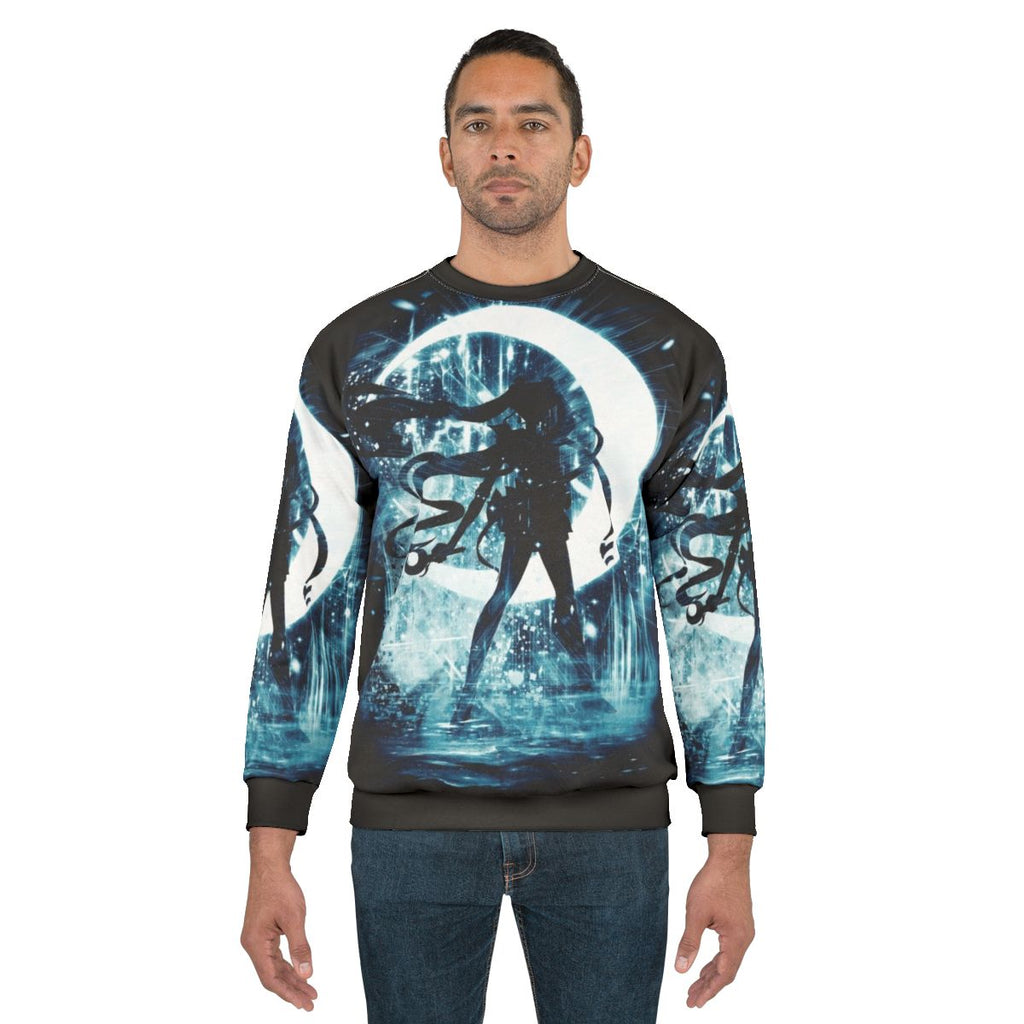 Sailor Moon Storm Sweatshirt featuring a moon and storm graphic