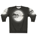 Minimalist landscape design guitar sweatshirt with moon and nature