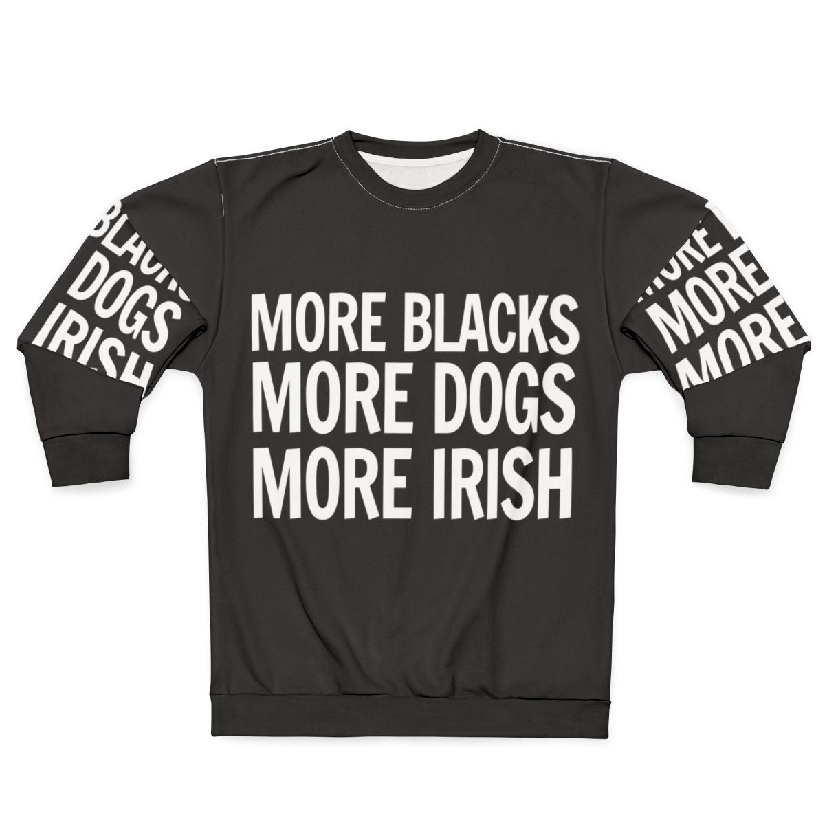 Irish Sweatshirt with Black Lives Matter and Dog Lover Graphics