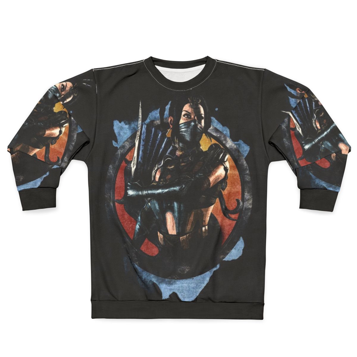 Mortal Kombat Kitana Fighter Grunge Sweatshirt