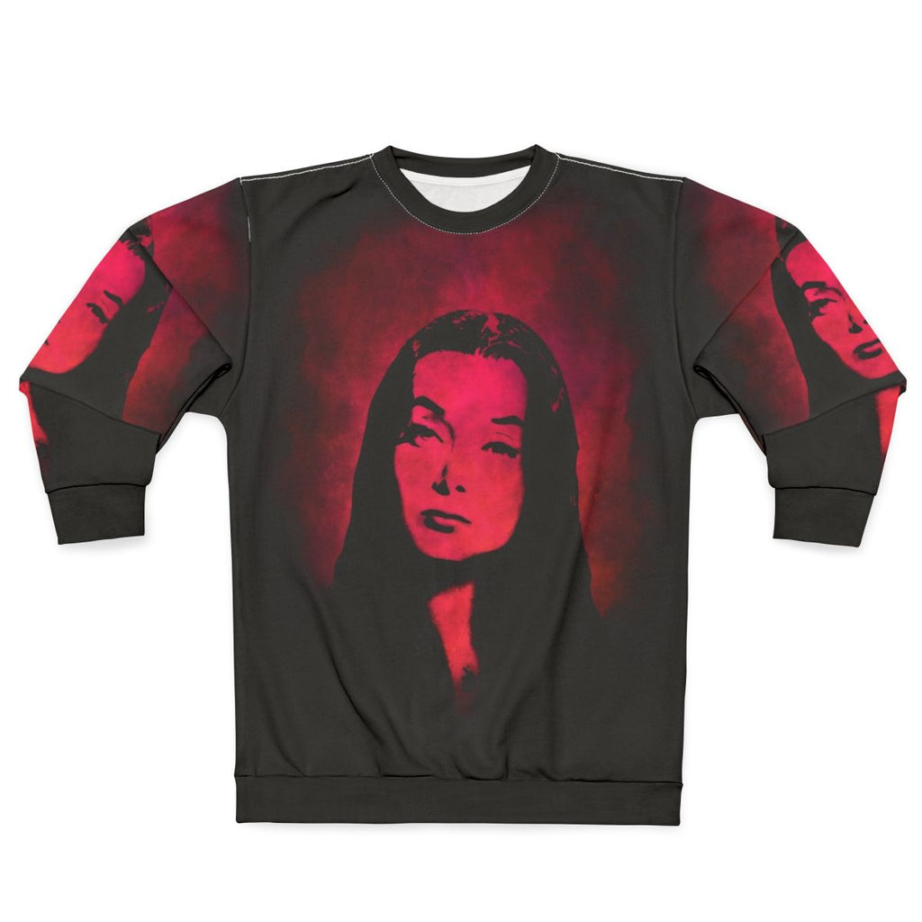 Morticia Addams inspired gothic sweatshirt