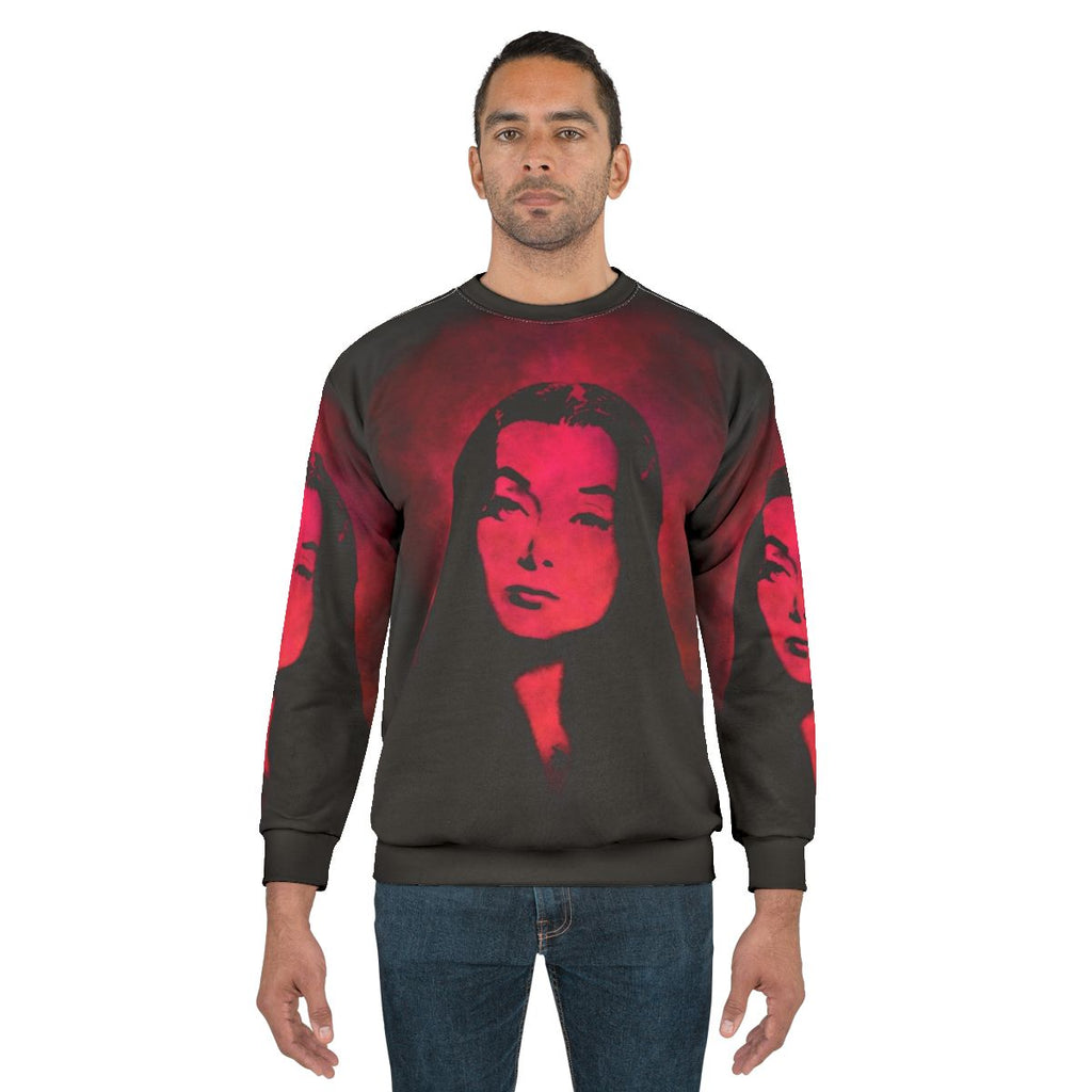 Morticia Addams inspired gothic sweatshirt