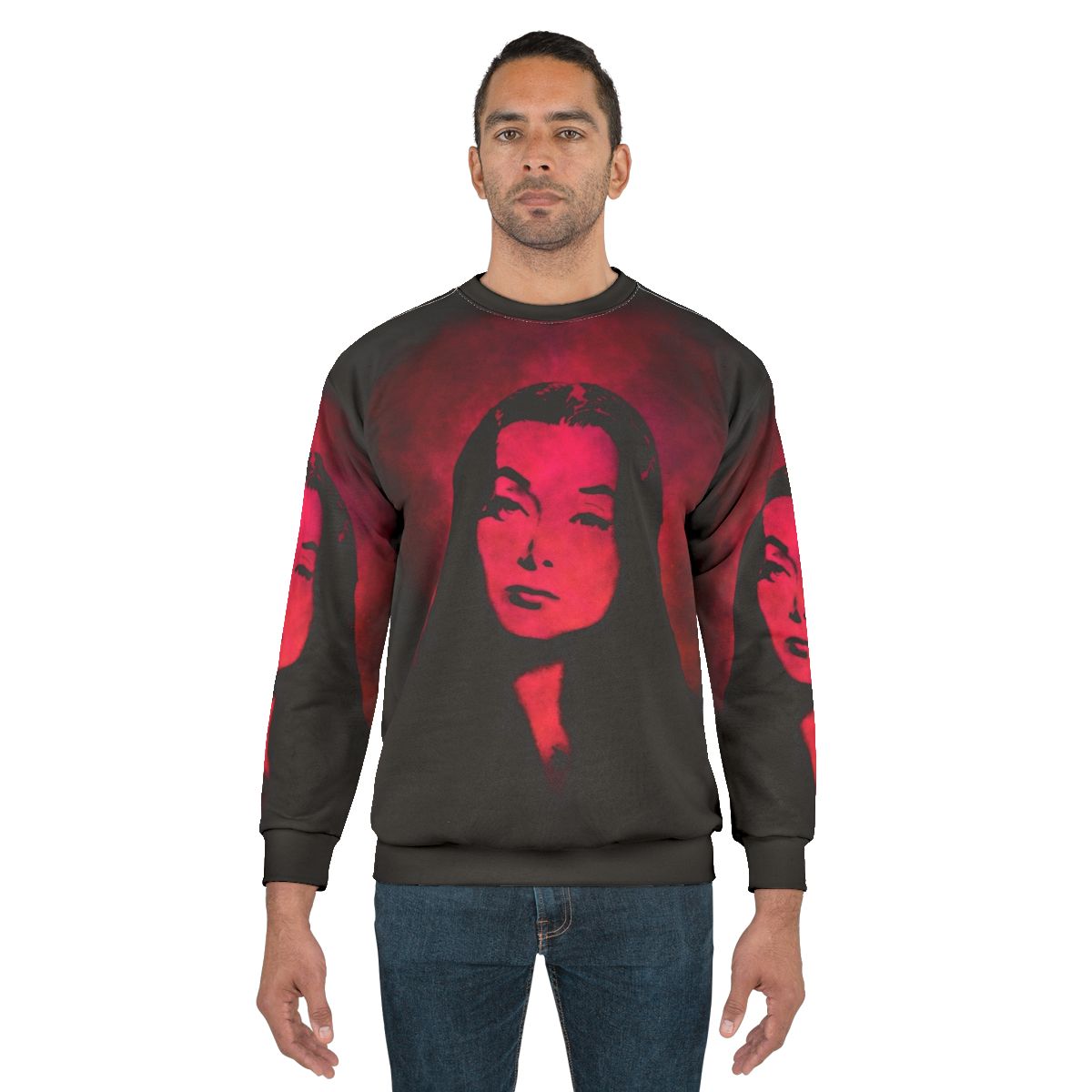 Morticia Addams inspired gothic sweatshirt