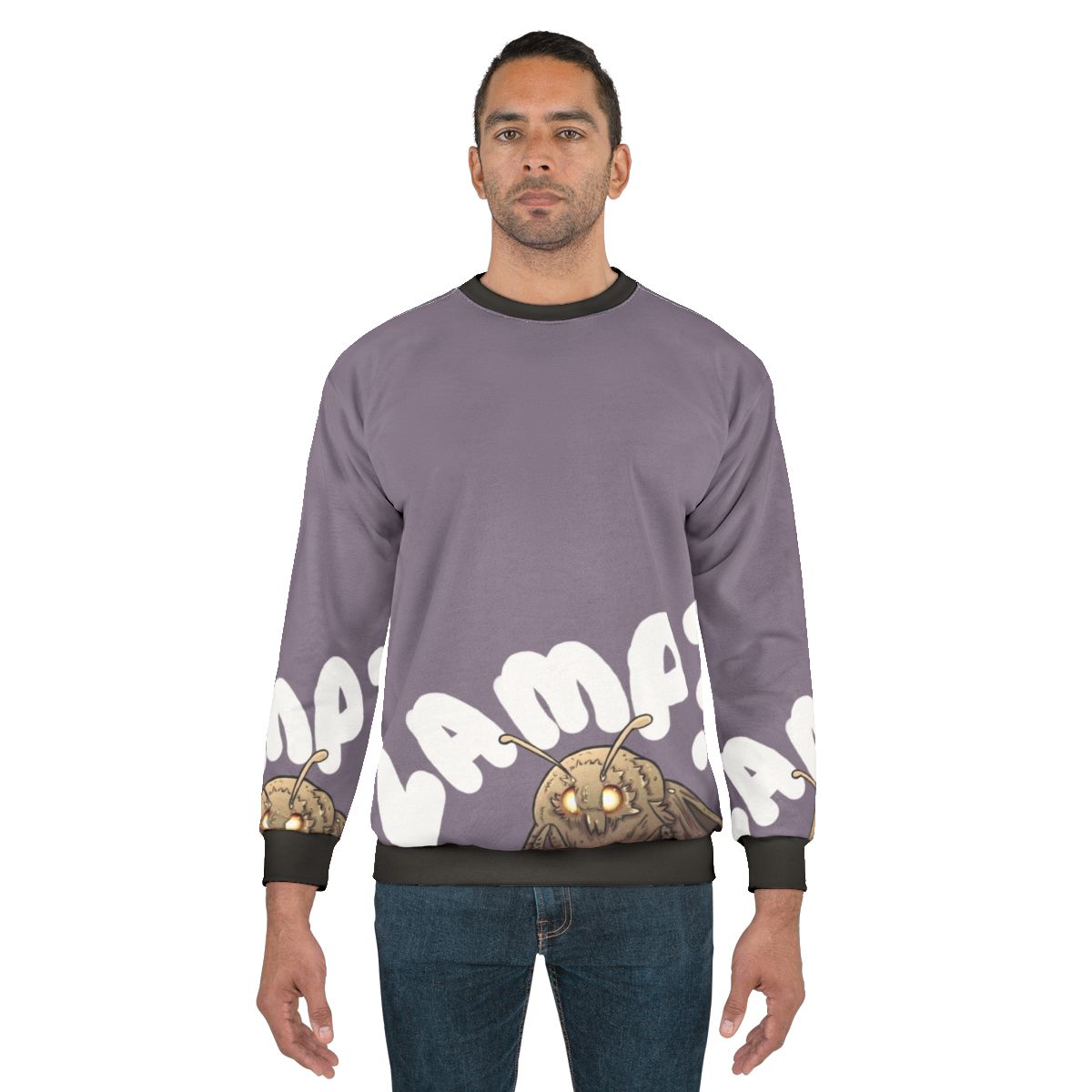 Moth Lamp Meme Sweatshirt - Unique Bug Insect Clothing