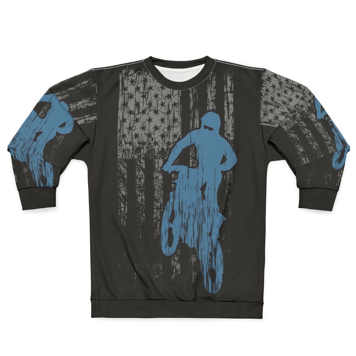 Motocross Dirt Bike USA Flag Sweatshirt