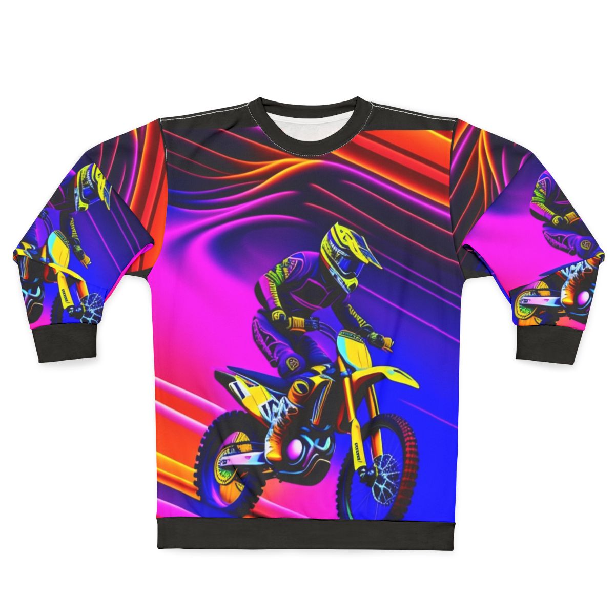 Motocross Rider Colorful Art Sweatshirt